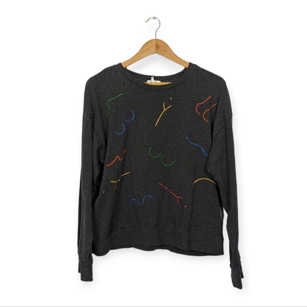 Comune Clothing Charcoal Multicolored Body Contour Sweatshirt Size L